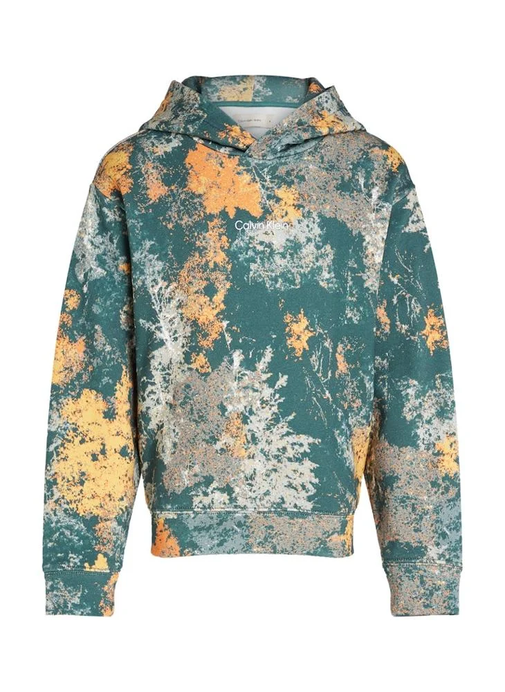 Calvin Klein Jeans Youth All Over Printed Hoodie