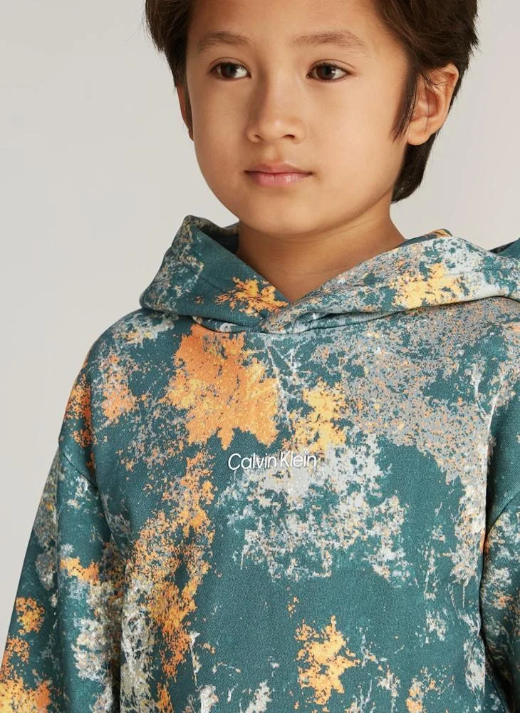 Calvin Klein Jeans Youth All Over Printed Hoodie