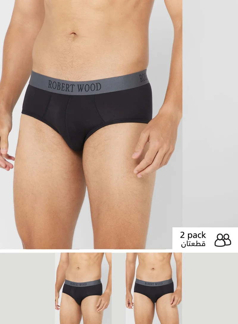 Robert Wood Pack Of 2 Luxury Modal Briefs With Antibacterial Finish
