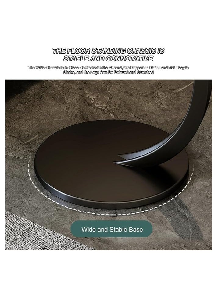 Modern Style Round Side Table C Shaped Coffee Table Living Room Sofa Side Table for Indoor Living Room Bedroom Office Outdoor Small Spaces