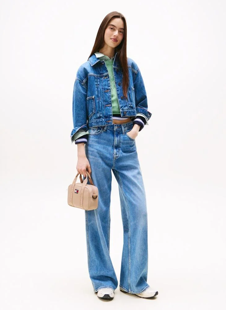 تومي جينز حقيبة سفر بمقبض علوي