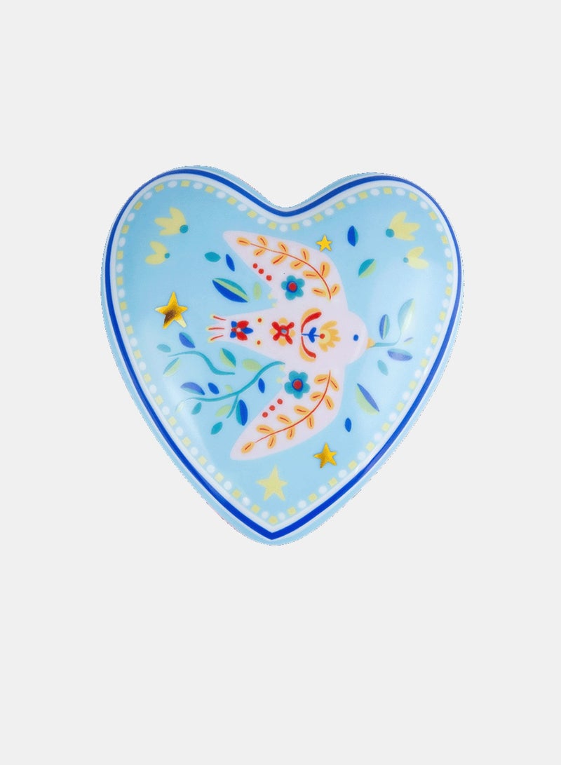 Baci milano Decor Heart Big "Small Bird" Mamma Mia, Porcelain, 12x11,5 cm; H 4 cm - Image 1