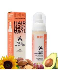 INH Heat Protection Spray | Thermal Protectant For Styling & Blow Drying | Detangler, Frizz Tamer & Shine Enhancer With Wheat Protein & Aloe Vera | 4 Fl Oz/120Ml  - Image 1