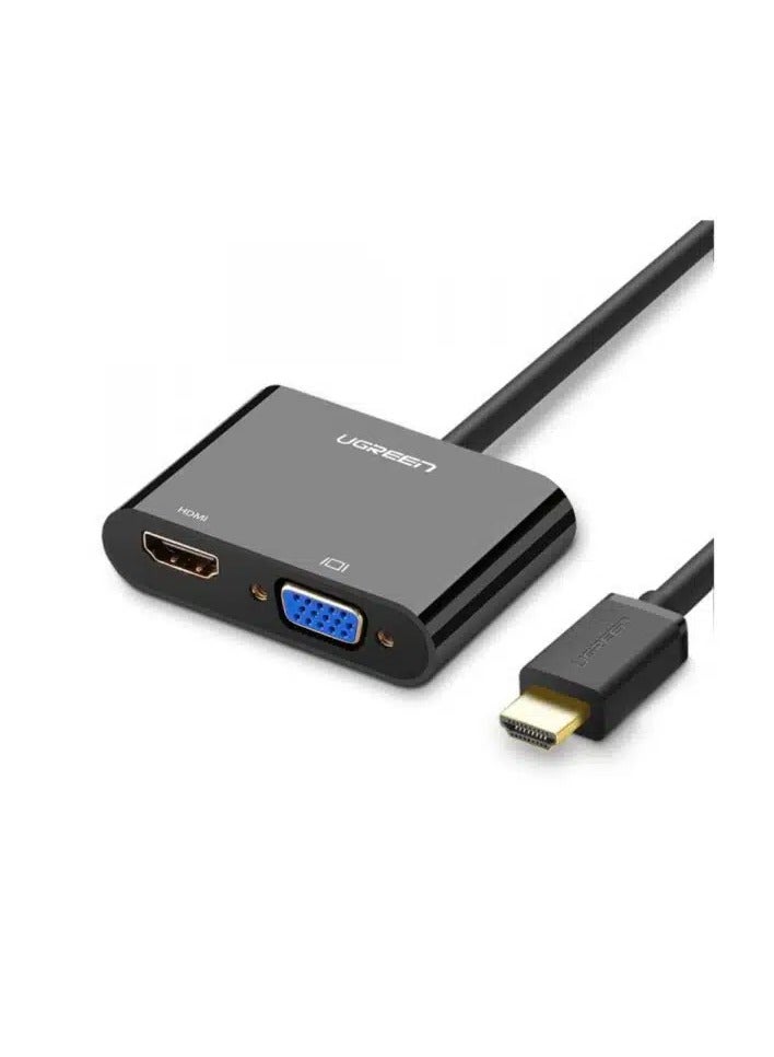HDMI to HDMI and VGA Converter - BLACK