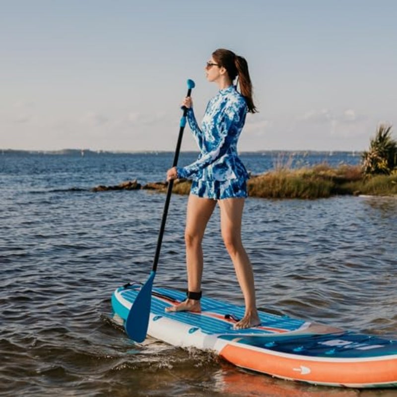 SUP Paddle 3-Piece 4-Piece Detachable Floating Board Paddleable Paddle Adjustable Kayak Paddle Durable Alloy Portable 2-Sided Paddle for Surfing, Home, Travel Black - Image 4