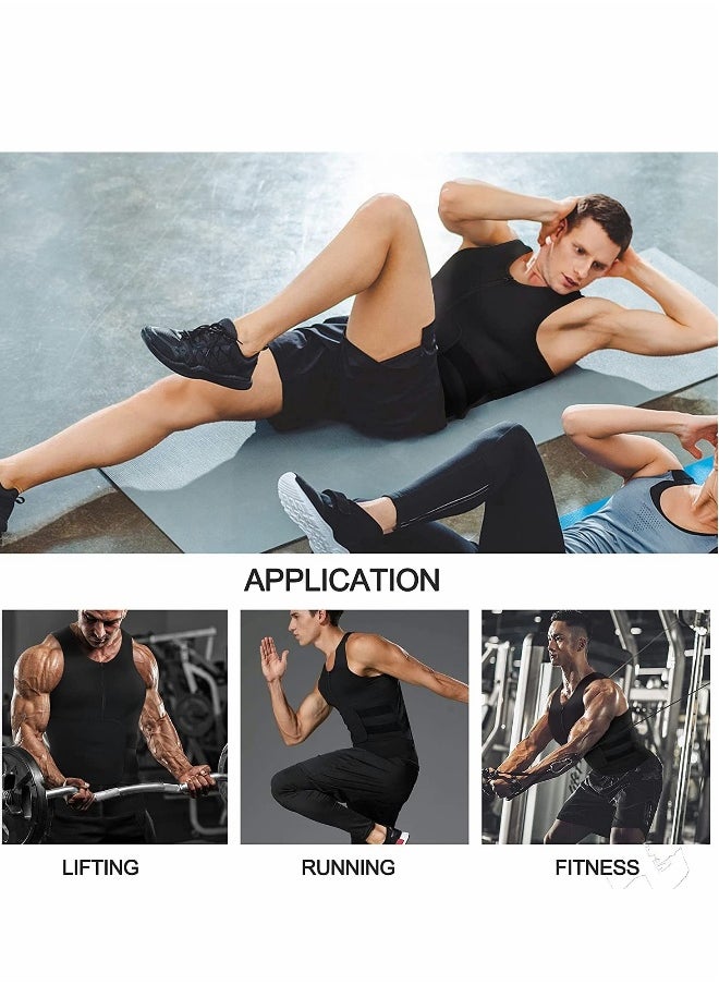 Generic Sauna Vest with Waist Trainer for Men, 2 in 1 Mens Abdomen Trainer Neoprene Slimming Workout Vest Shaper Promotes Healthy Sweat, Weight Loss, Lower Back Posture(Size: XXXL)  - Image 5