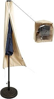 C-Hopetree C-Hopetree Storage Cover for 7 - 11ft Solar LED Light Outdoor Patio Umbrella - Beige  - Image 1