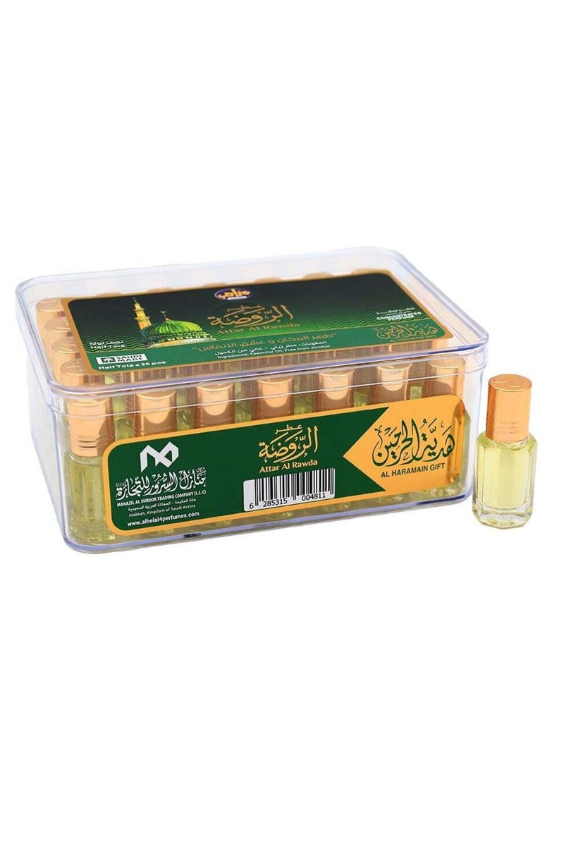 MARAHIB Rawda Concentrated Perfume Oil, Half Tola, 35 Pieces
