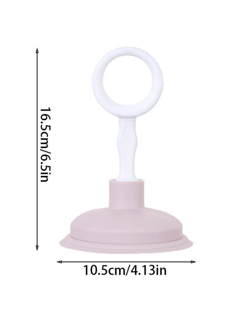 SYOSI Mini Hand Drain Sink Plunger, Small Force Pump Helper Unclogger Tool Clog Remover for Bathrooms, Kitchens, Sinks, Baths, and Showers (Pink, 4.13×6.5Inch) - Image 2