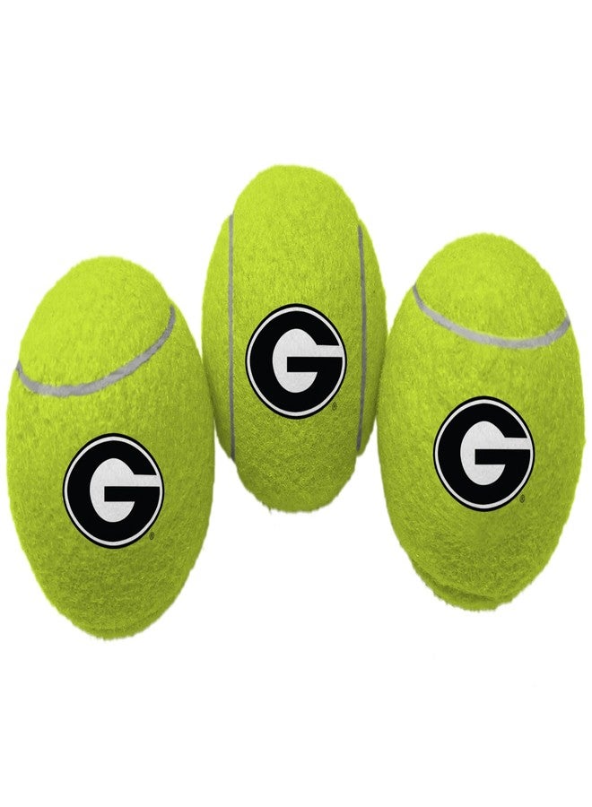 ShopInstaPets 3 Pack Tennis Balls | Officially Licensed | Great for Dogs & Tennis Players (Georgia Bulldogs) - Image 1