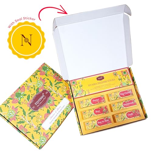 Nyassa Shades of India Luxury Incense & Dhoop Cones Gift Set | Premium Collection of 5 Dhoop Cones & 6 Handcrafted Incense Stick | Floral & Woody Fragrance | Pure Long-Lasting Dhoop Cones - Image 5