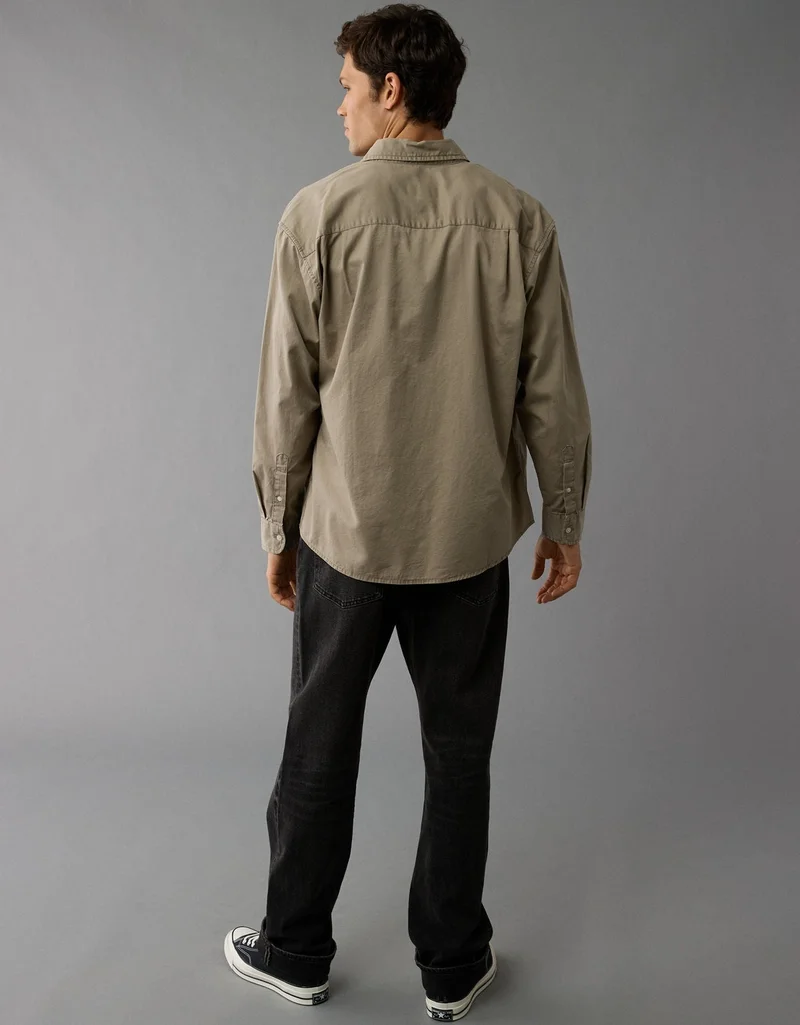 American Eagle AE Everyday Twill Button-Up Shirt