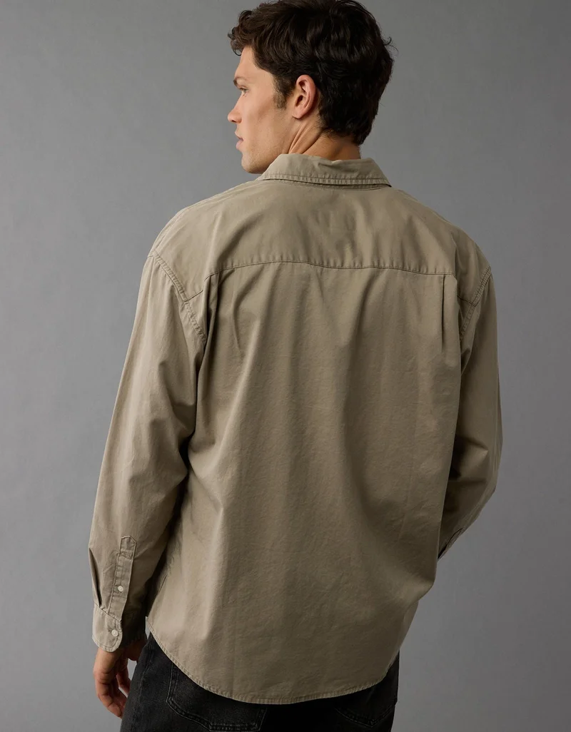 American Eagle AE Everyday Twill Button-Up Shirt