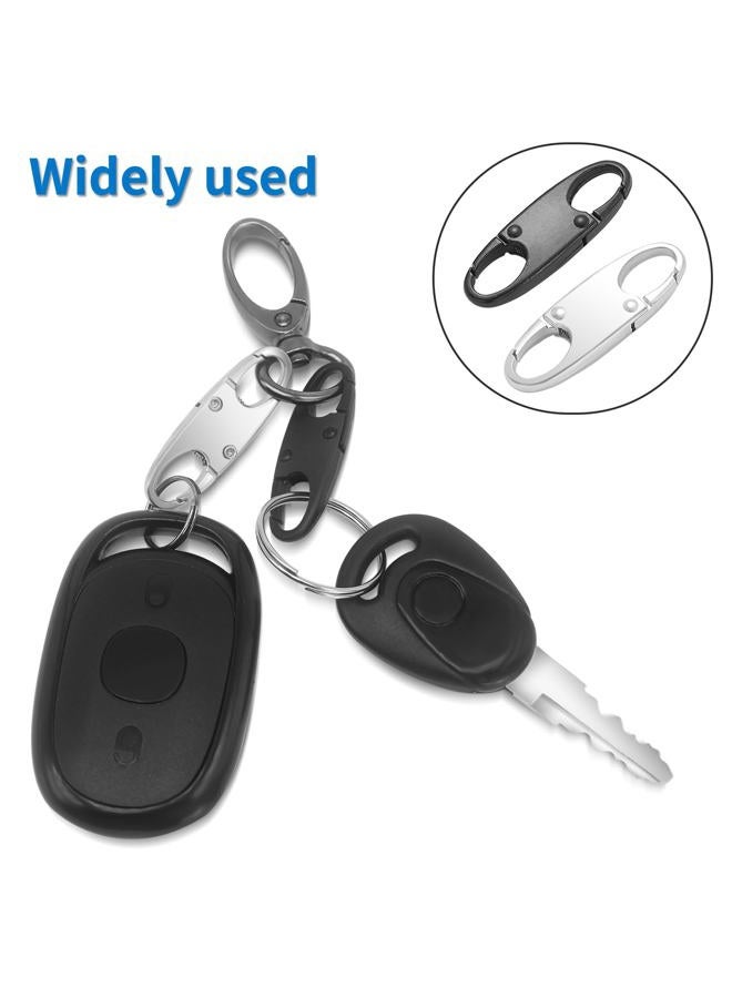 oxt Small Carabiner Clip, Zipper Clip, Small Carabiner| Mini Carabiner, ZipperPull Replacement, Premium Zipper Lock, Upgraded ZipperPull, ZipperClips Anti Theft (6PCS Black) - Image 2
