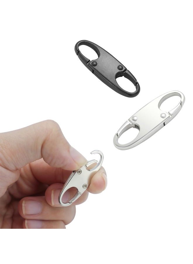 oxt Small Carabiner Clip, Zipper Clip, Small Carabiner| Mini Carabiner, ZipperPull Replacement, Premium Zipper Lock, Upgraded ZipperPull, ZipperClips Anti Theft (6PCS Black) - Image 4