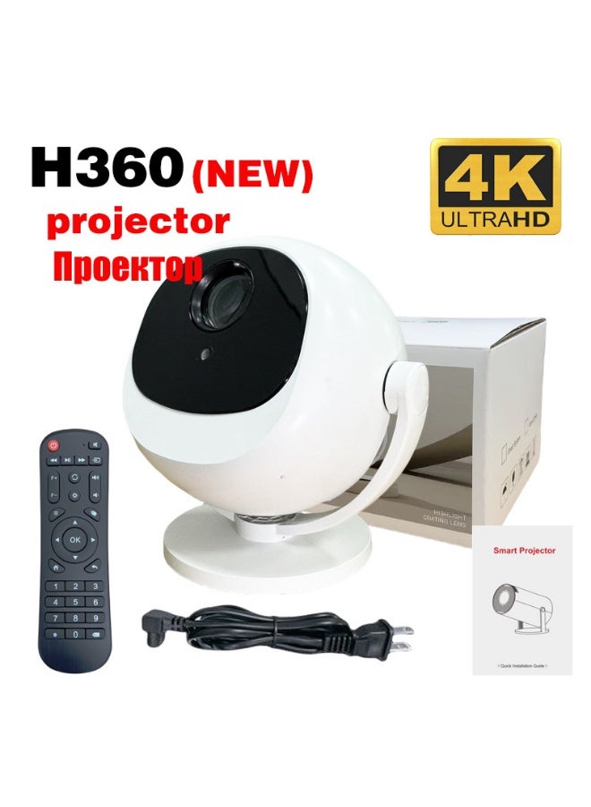 TANMASHI 360° Smart Projector 4K Full HD WiFi Bluetooth, Auto-Focus Spherical Mini Projector with 360 Stand, Portable Projector 4K Support, Smart Projector Auto Keystone, Flagship Laser Projector Style Cinema - Image 5