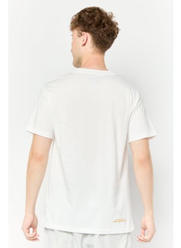 LAMBORGHINI Men Sportswear Fit Short Sleeve Outdoor T-Shirt, White  - Image 4