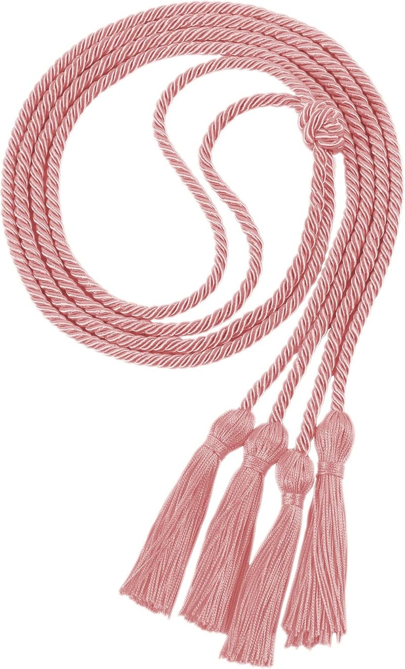 UIALECG Double Graduation Honor Cords, 68" Long,Pink - Image 1