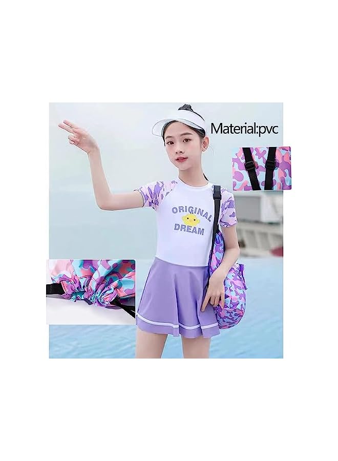 Raxoom Swimming Backpack for Kids, Dry and Wet Separation Waterproof Storage Bag Portable Drawstring Backpack for Gym Sports Beach Pool Gear Bag - Image 3