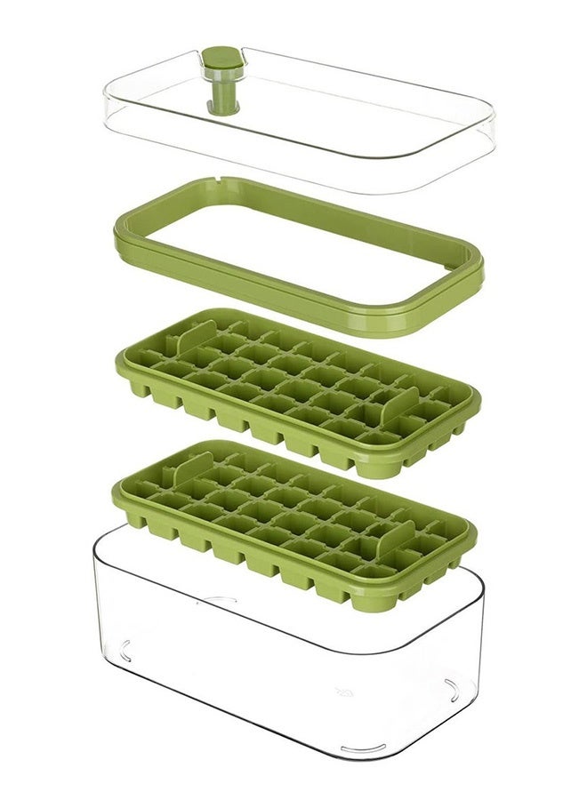 غنافوتو صينية مكعبات ثلج بغطاء وصندوق تخزين، صينية مكعبات ثلج صغيرة 64 مكعب ثلج صغير، 2 صينية مكعبات ثلج مع حاوية ومغرفة - Image 4