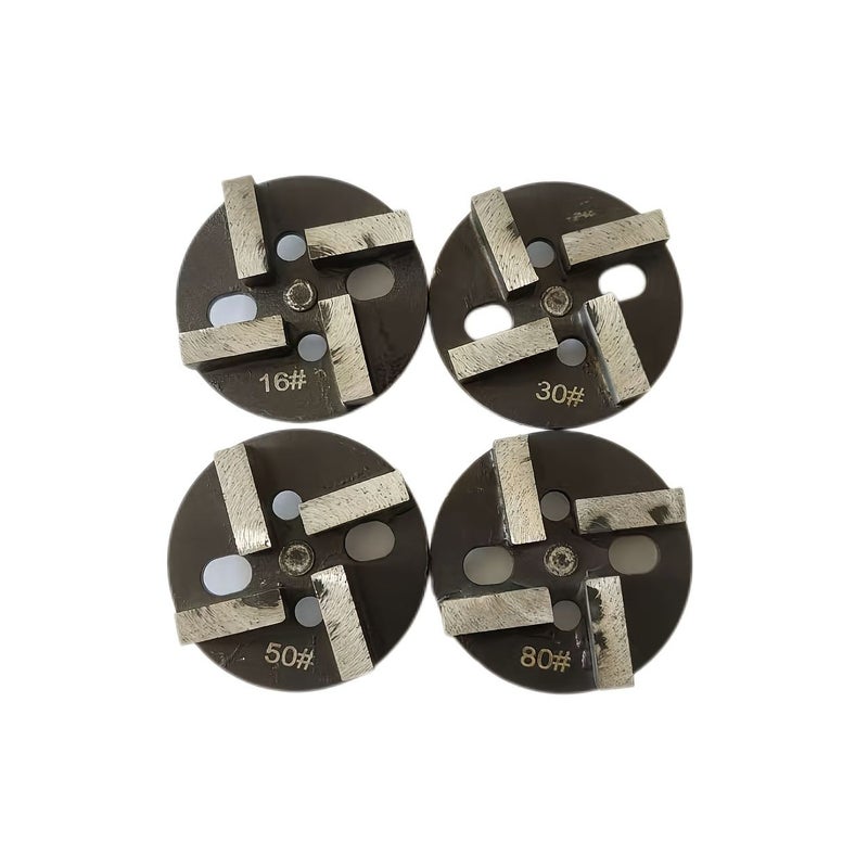 4 Inch Straight Tooth Diamond Grinding Disc With Column For Floor Polishing Surface Preparation Heavy Duty Grinder Fine Grinding Per Inch Enhances Floor Luster Grit 80 1 Piece - Image 2