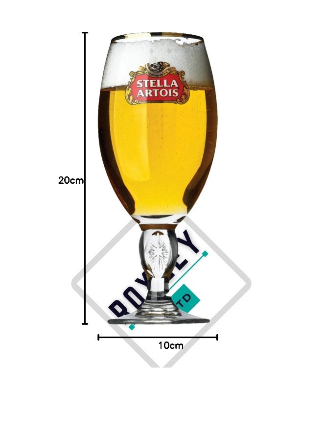 roxleyltd كأس بيرة لاجر روكسلي ستيلا بنقطة 57 مل 1 حصيرة بيرة تحمل العلامة التجارية - Image 3