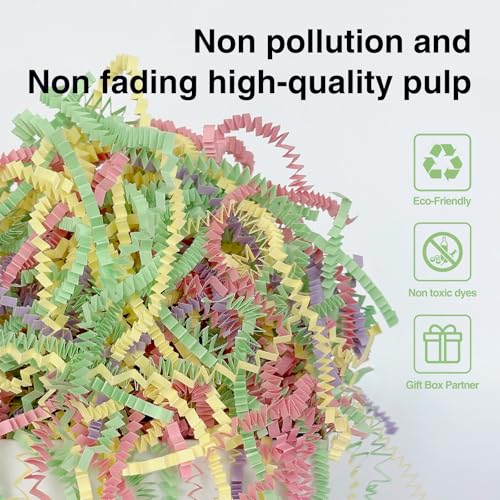 Corlcol 1LB Crinkle Cut Paper Shred Filler for Gift Box Bag and Basket On Holidays (Easter Color) - Image 3