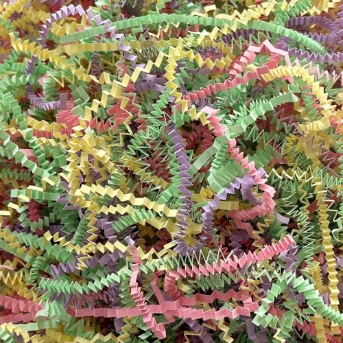 Corlcol 1LB Crinkle Cut Paper Shred Filler for Gift Box Bag and Basket On Holidays (Easter Color) - Image 1