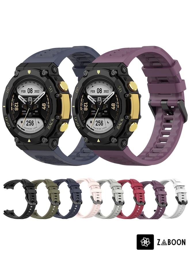 Zaboon Amazfit T-Rex 2 Silicone Leisure Watch Band - Image 3