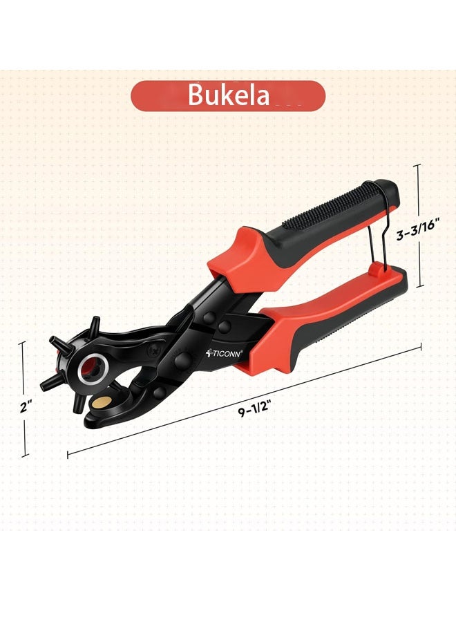 كيلا مجموعة أدوات ثقب الجلود، أداة ثقب متعددة الأحجام للأحزمة، وأشرطة الساعات، والبلاستيك، والقماش - Image 4