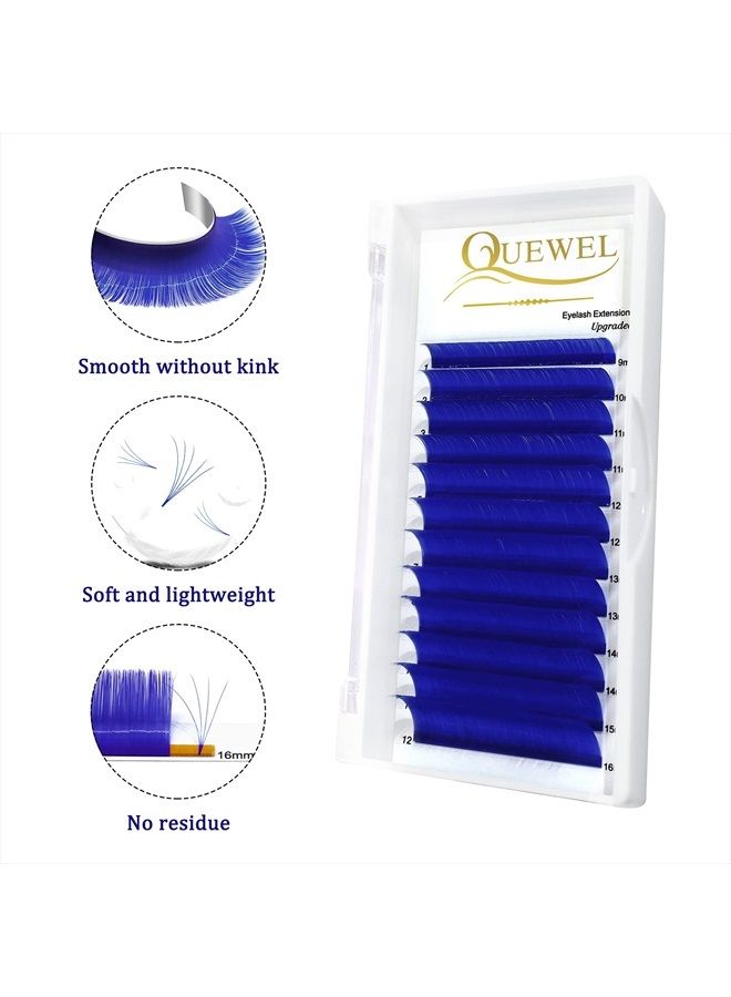 QUEWEL Easy Fan Volume Lashes .07 D Curl Blue Volume Lash Extensions 9-16mm Mixed Lash Tray Color Lashes Extension Self Fanning 2D-10D Volume Eyelash Extensions by QUEWEL (Blue 0.07 D 9-16mm) - Image 5