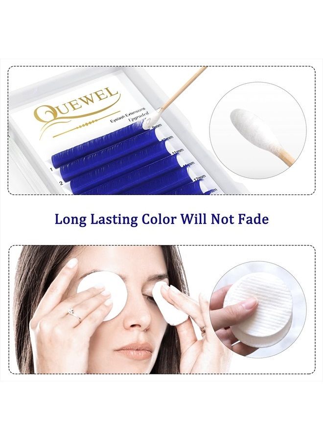 QUEWEL Easy Fan Volume Lashes .07 D Curl Blue Volume Lash Extensions 9-16mm Mixed Lash Tray Color Lashes Extension Self Fanning 2D-10D Volume Eyelash Extensions by QUEWEL (Blue 0.07 D 9-16mm) - Image 3