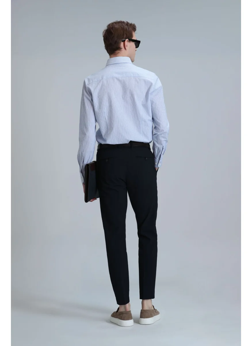 Lufian Men's Hery Smart Chino Slim Fit Trousers 111190318 Navy Blue