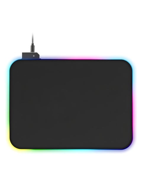 Gaming Mouse Pad with 14 Mode Spectrum Backlighting (7 Colors) - Steady Rubber Base - USB Powered, Plug & Play-SMALL SIZE