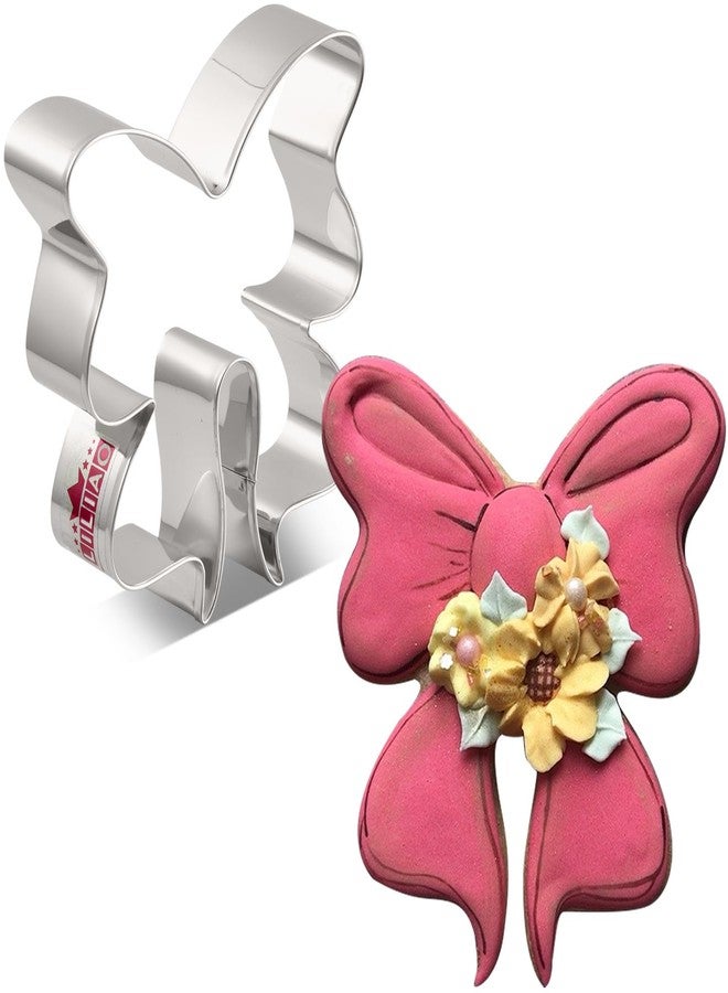 LILIAO قطاعة بسكويت على شكل فيونكة من LILIAO - 3.7 × 3.8 بوصة - من الفولاذ المقاوم للصدأ - Image 1