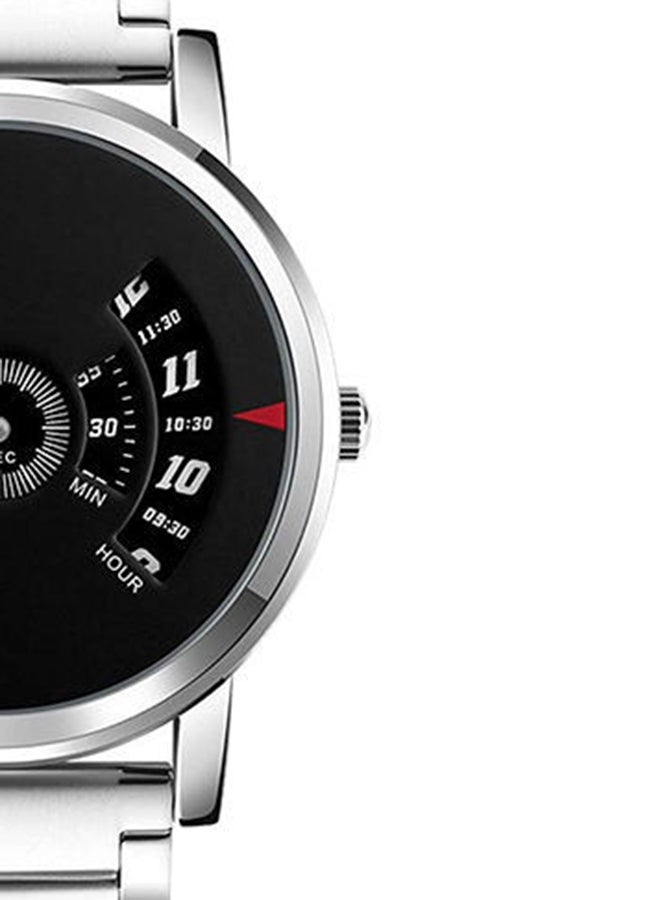 Men's Water Resistant Stainless Steel Analog Watch 1260 - 39 mm - Silver - Image 5