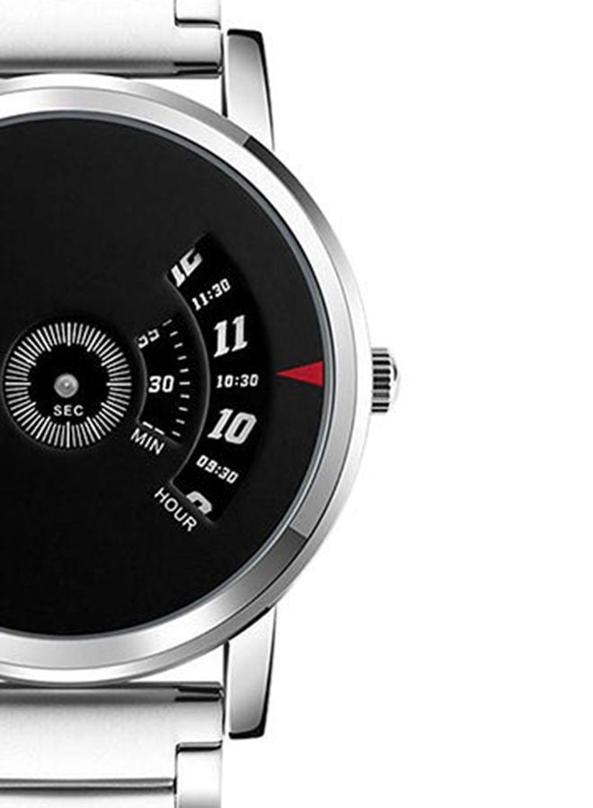 Men's Water Resistant Stainless Steel Analog Watch 1260 - 39 mm - Silver - Image 3