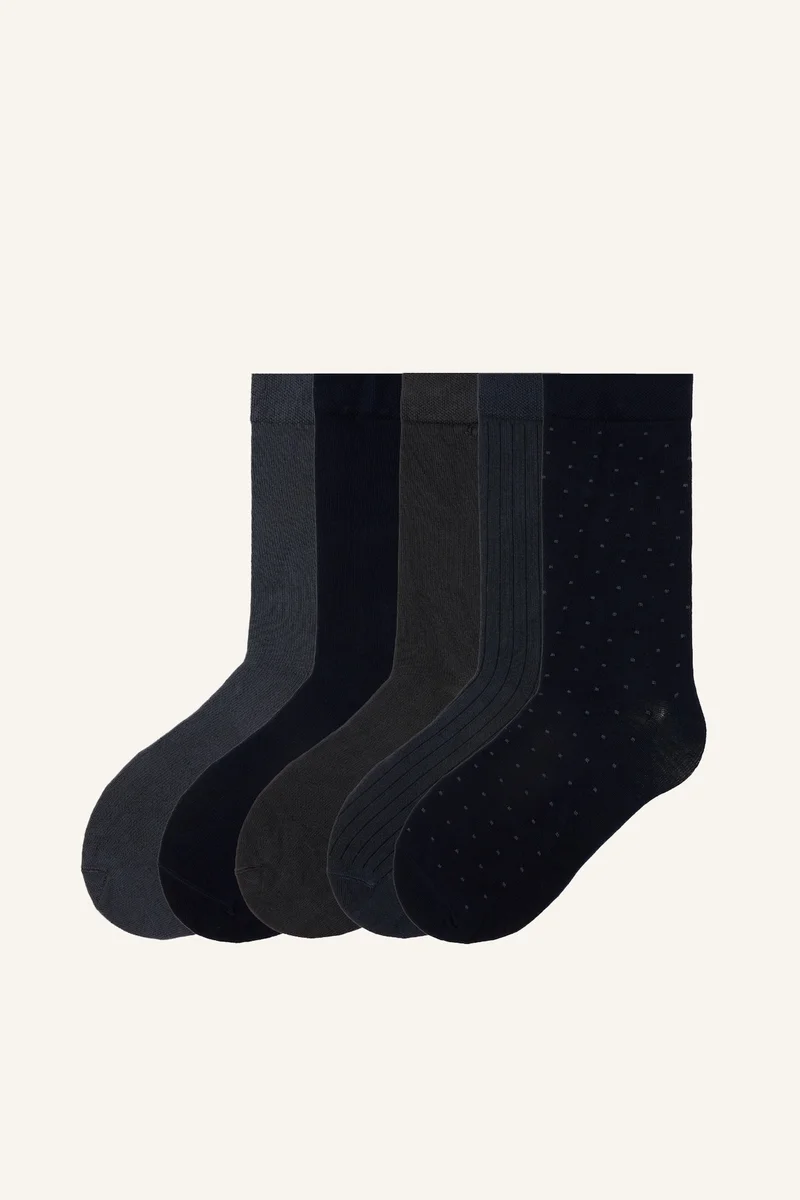 Man Printed Premium 5 Piece Long sock