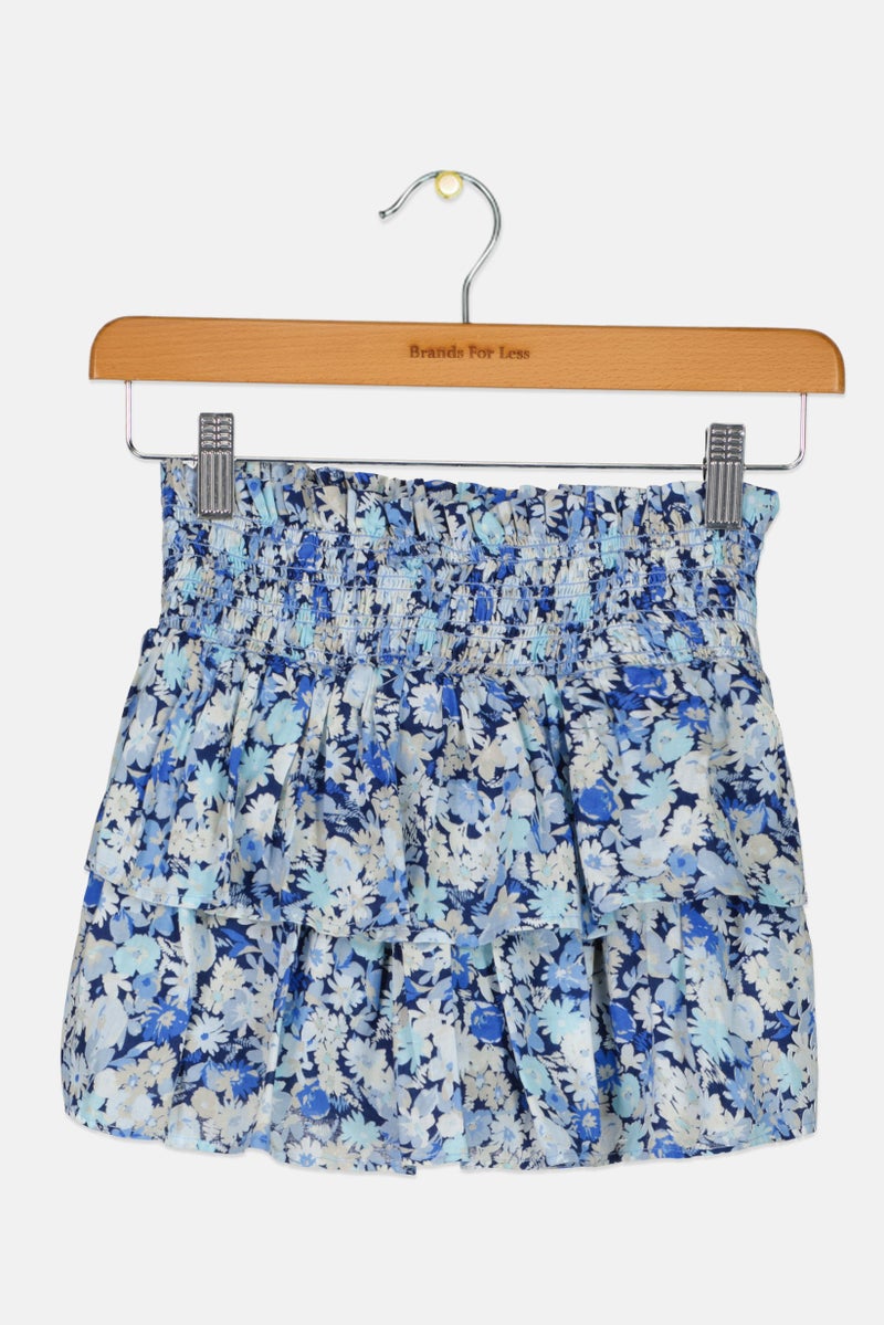 GAP تنورة قصيرة مزخرفة بالأزهار للبنات، متعددة الألوان - Image 2