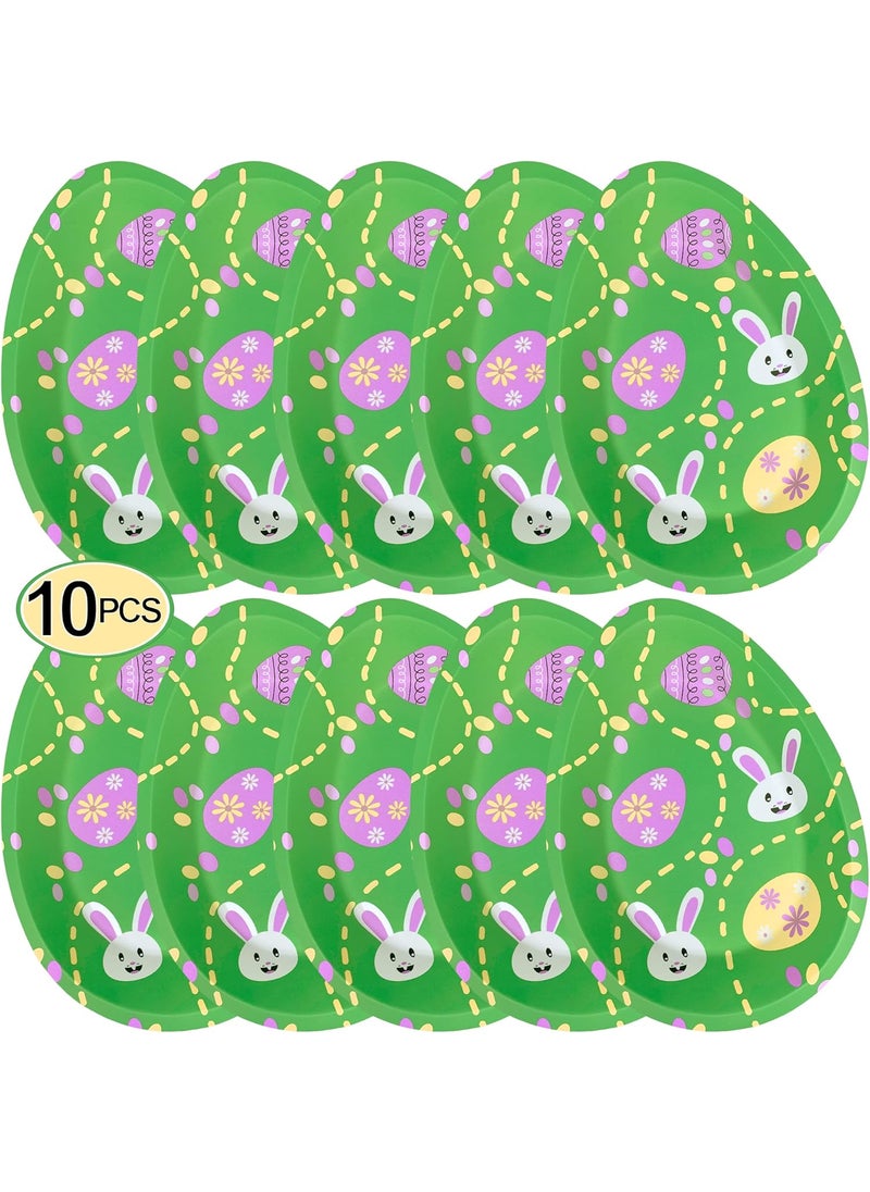 Anapoliz Easter Serving Trays  10 Pcs Plastic Easter Snack Trays  Easter Bunny Serveware  Easter Egg Party Serving Platter  Easter Party Decorations  Reusable Bunny  Eggs Design Chip Trays  by Anapoliz  - Image 4