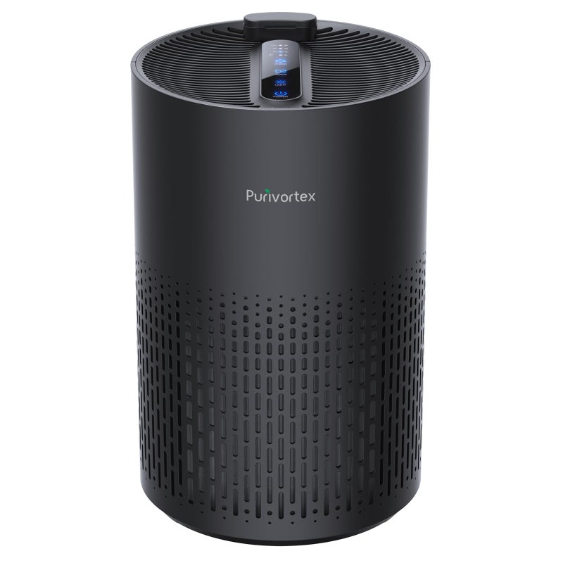 Purivortex Air Purifiers for Home, Quiet HEPA Air Filter for Pollen, Smoke, Dust, Pet Dander, Odor, Hair, Covers Up to 880 Sq Ft (Model: PX500 Black with Fragrance Sponge) - Image 1