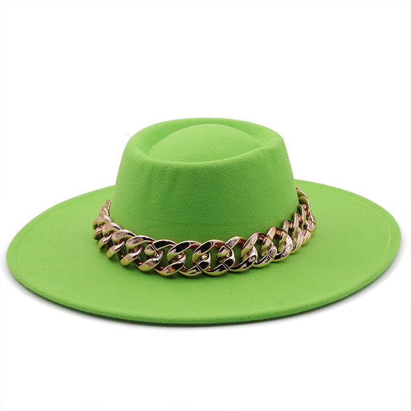 Fedora Hat Unisex European 9.5CM Large Brim  Felt Hat - Image 4