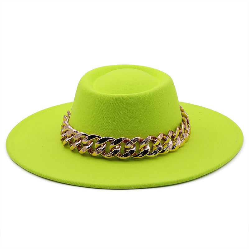 Fedora Hat Unisex European 9.5CM Large Brim  Felt Hat - Image 3
