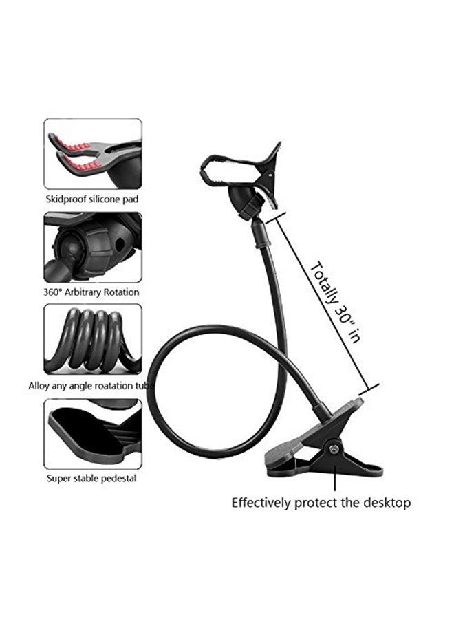 AMS Cell Phone Holder, Clip Holder, Lazy Bracket Flexible Long Arms for All Mobile, Fit On Desktop Bed Mobile Stand for Bedroom, Office, Kitchen - Image 2