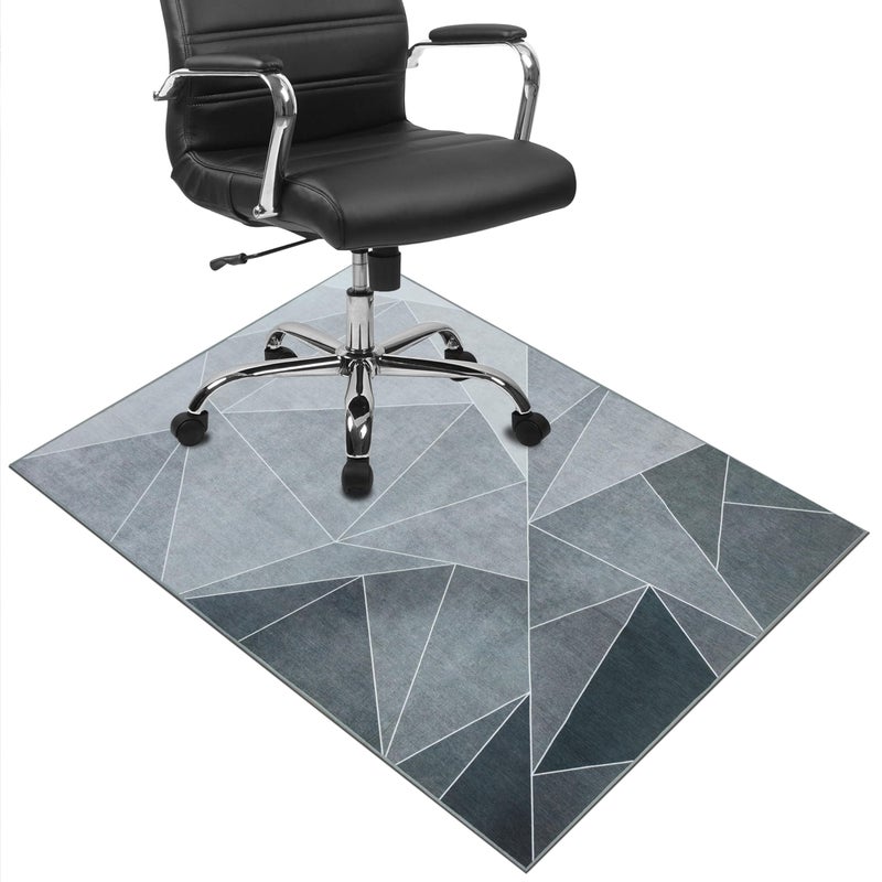 SAIKOOWA Office Chair Mat for Hardwood Floor & Low-Pile Carpet,36"*48" Highly Premium Quality Protector Floor Mat,Desk Chair Mat - Anti-Slip Carpet Chair Mats for Laminate/Tile Floor Black Grey - Image 1