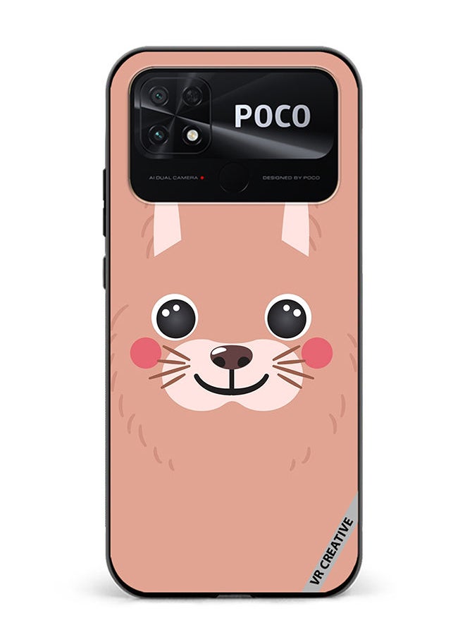 VR CREATIVE Protective Case Cover For Xiaomi Poco C40 Lama Cartoon Face Design Multicolour  - Image 1