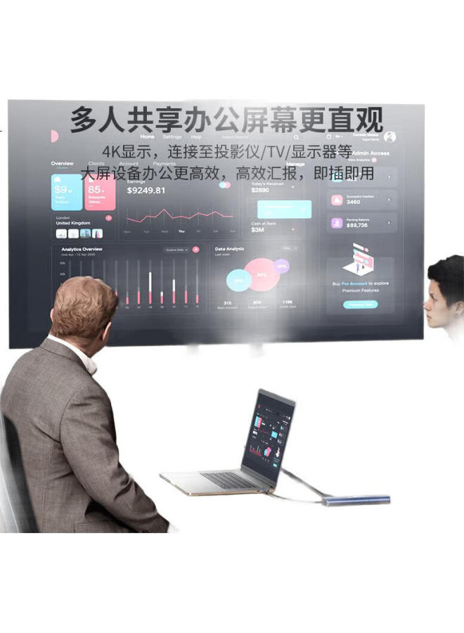 Acasis Type-C Expansion Dock, Thunderbolt 4 Hub, Compatible With Apple Mac Desktop, Adapter, Usb-C Splitter To Hdmi 4K, Gigabit Ethernet Port, 0.2 Meters, Ds-7Hn6 - Image 2