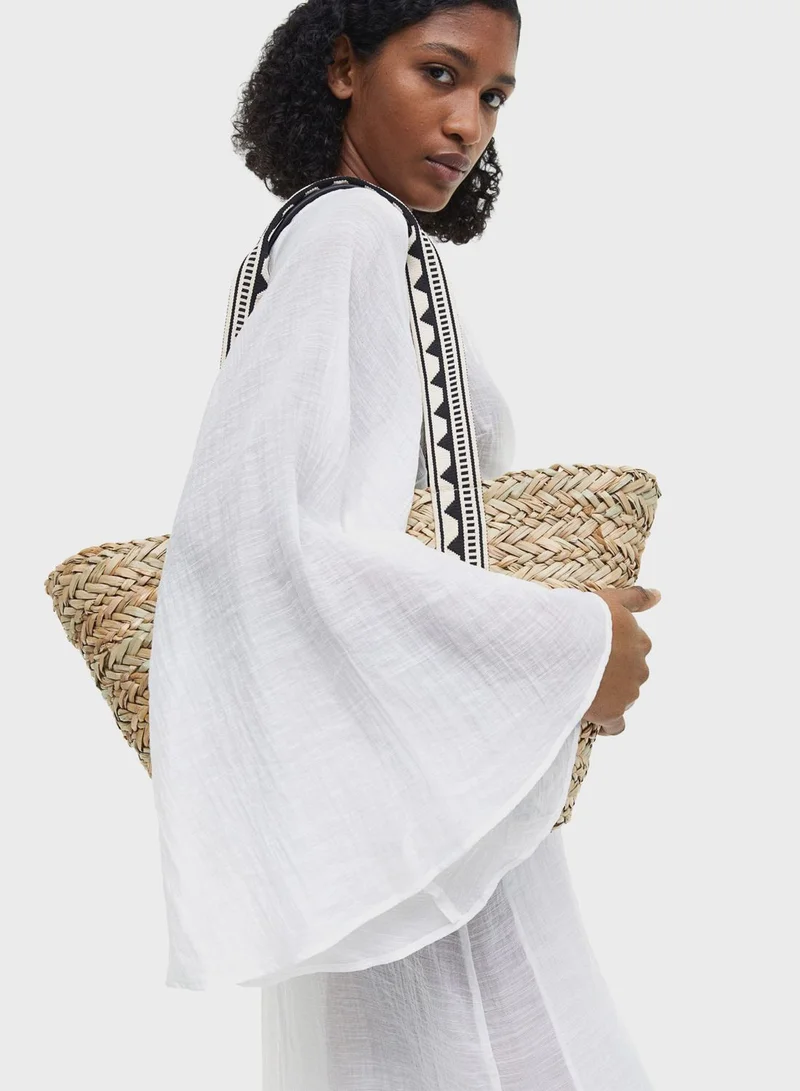 H&M White Wrap Dress