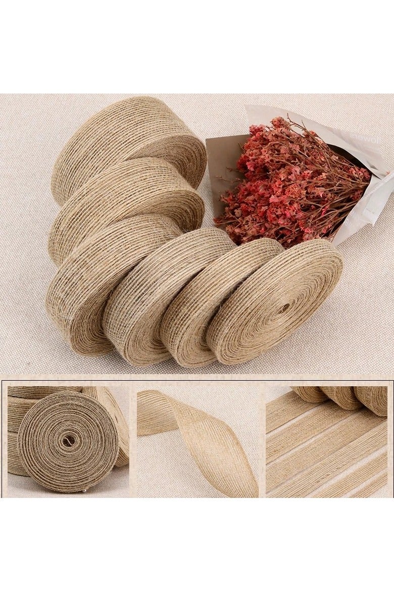 PEI  AN Linen Braided Ribbon for DIY Crafts,  Bows, Home Decor – 6 Sizes (1cm to 3.8cm) - Image 1
