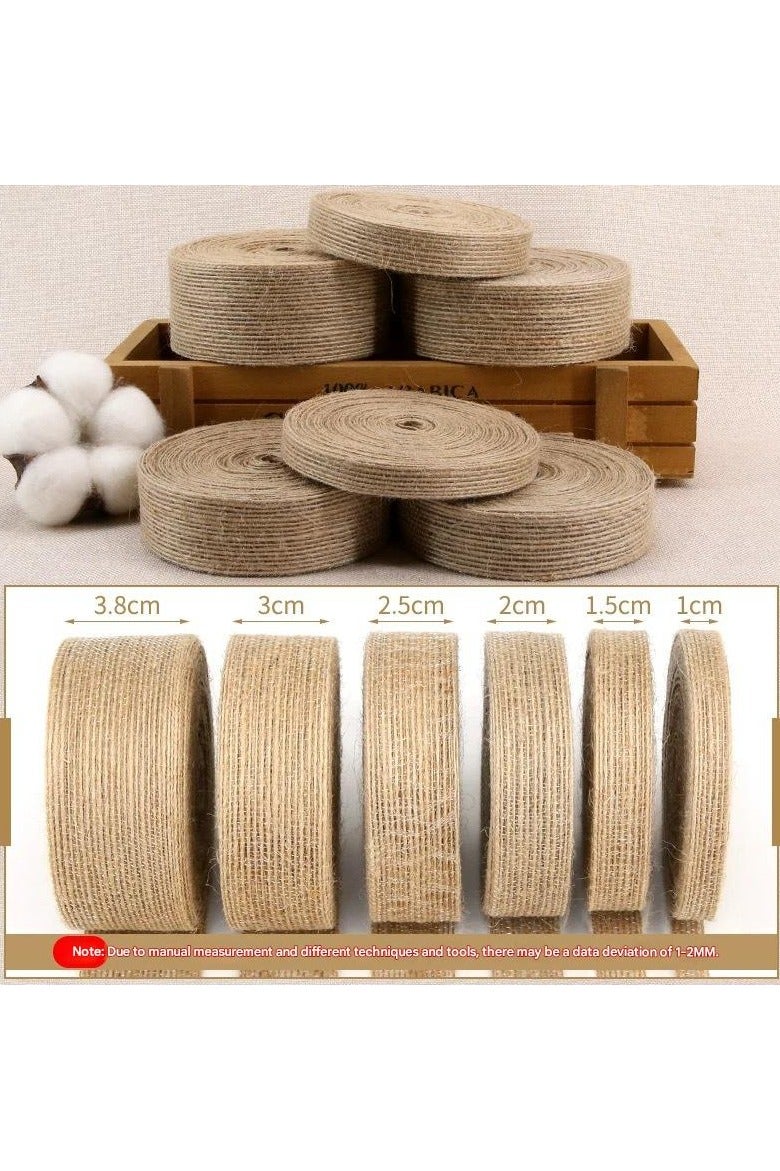 PEI  AN Linen Braided Ribbon for DIY Crafts,  Bows, Home Decor – 6 Sizes (1cm to 3.8cm) - Image 2